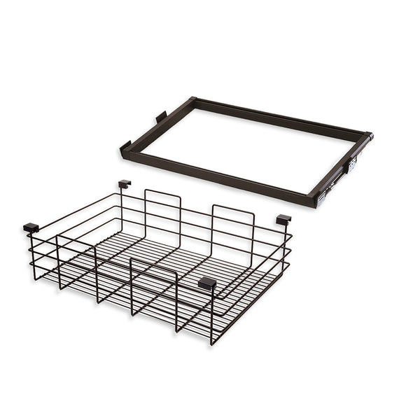 online Emuca Moka Moka Kit Panier Fil Métallique avec Guides Réglables Module 800 mm en Acier et Aluminium