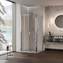 Box Doccia Angolare 2 Ante Saloon in Cristallo Trasparente 6mm H195 Bonussi Marty Varie Misure