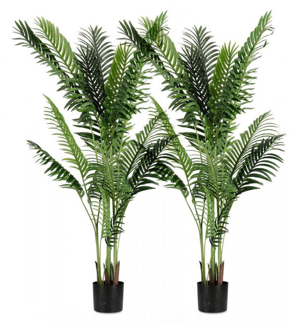 Lot de 2 Plantes Artificielles avec Pot Ø 110x160 cm Kenzia en Plastique acquista