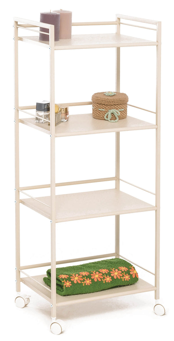 sconto Chariot 4 Étagères 42,5x29x105 cm en Métal Ivoire Fumer Denver