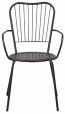 Sedia da Giardino 54x55x90cm in Ferro Ivrea Noce