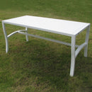 Tavolino Chloe 92x45x45 h cm in Acciaio Bianco
