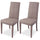Set 2 Sedie 47x47x101 cm Giada standard tortora