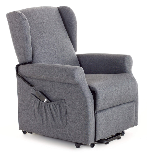 Fauteuil releveur électrique 1 moteur en tissu Elizabeth Blue sconto