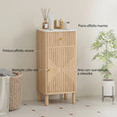 Mobile Bagno Salvaspazio 36x30x80 cm con Cassetto e Anta in MDF Rovere      