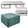 Pouf lit bébé avec matelas pliant 78x78x47 cm Avalli Contract Bleu Clair
