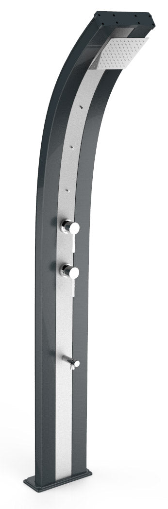 Doccia Solare da Giardino 40L Miscelatore Nebulizzatore e Lavapiedi Arkema Dada Grigio Antracite Inox prezzo