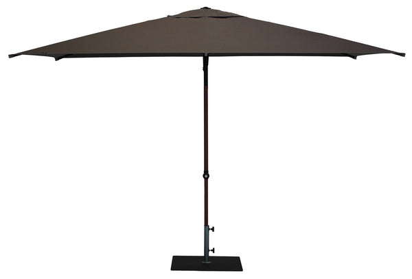 Ombrellone da Giardino 3x2 m Palo Ø38 mm in Alluminio Effetto Legno Tessuto Poliestere Trend Wood Taupe online