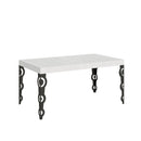 Tavolo Allungabile 160-244x80x77 cm Karamay Bianco Frassino  