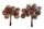 Lot de 24 Pics avec Mini Pommes de Pin H15 cm Blanc