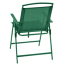 Set da Pranzo 6 Pezzi per Giardino Tavolo con Ombrellone 4 Sedie Pieghevoli Verde      