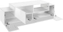Mobile Tv 3 Ante e Ripiano a Giorno 160x45x51,5 cm Coro Bianco Lucido/Bianco  