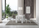Tavolo Allungabile 90-246x90x77 cm Roxell bianco frassino