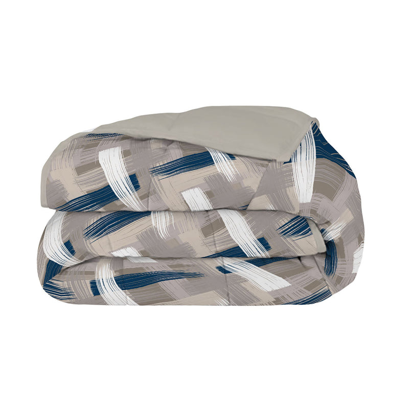 Trapunta Invernale Stampata in Microfibra 300gr Double Face Pennellate Varie Misure