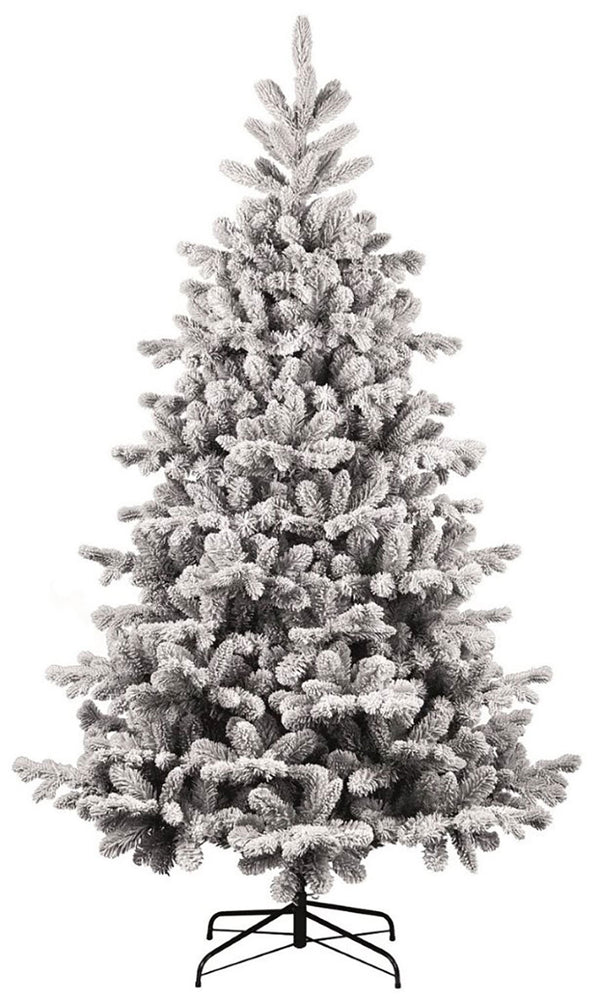 online Albero di Natale Artificiale Floccato Effetto Realistico Innevato 180 cm 628 Rami Montaggio a Ombrello Effetto Neve