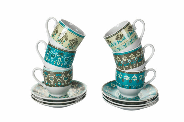 online Ensemble de 6 tasses à café en porcelaine avec soucoupe 90 ml VdE Tivoli 1996 Cala Jondal