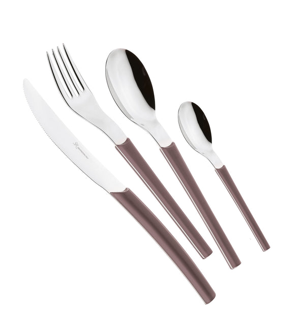 online Servizio Set di Posate 24 pezzi in Acciaio Inox Eme Loto Nocciola 408