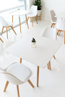 Tavolo Lione 80x80x75 h cm in Legno Bianco