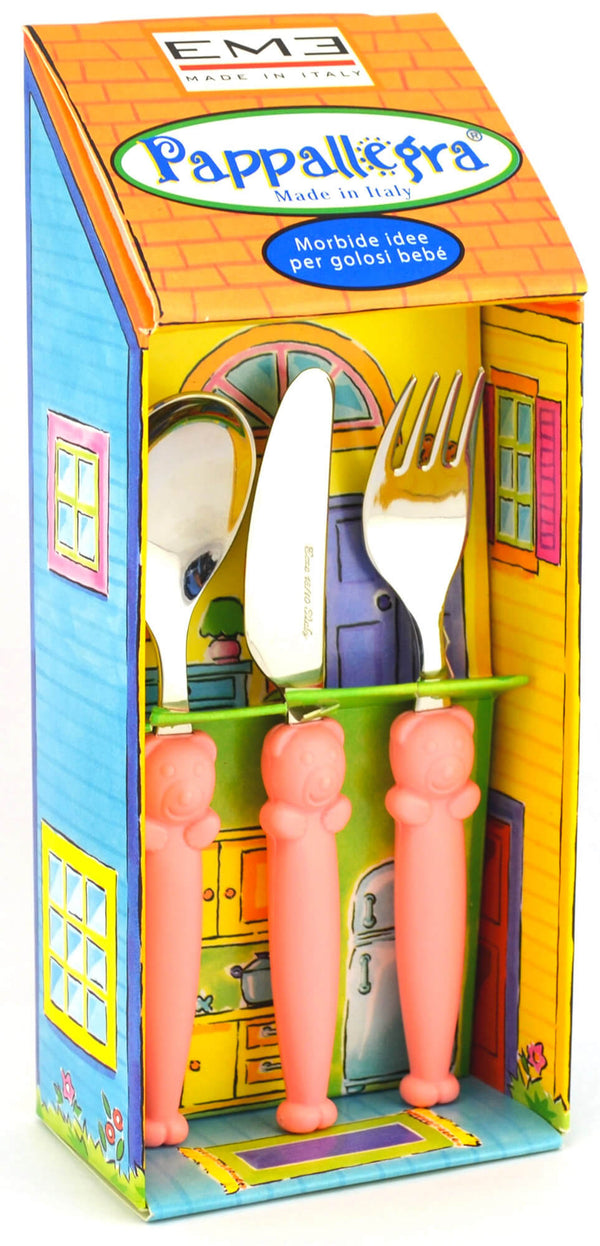 Eme Pappallegra Rose Couverts pour Enfants en Acier sconto
