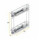 Portabottiglie Estraibile da Cucina in Acciaio Emuca Brillo Cromato