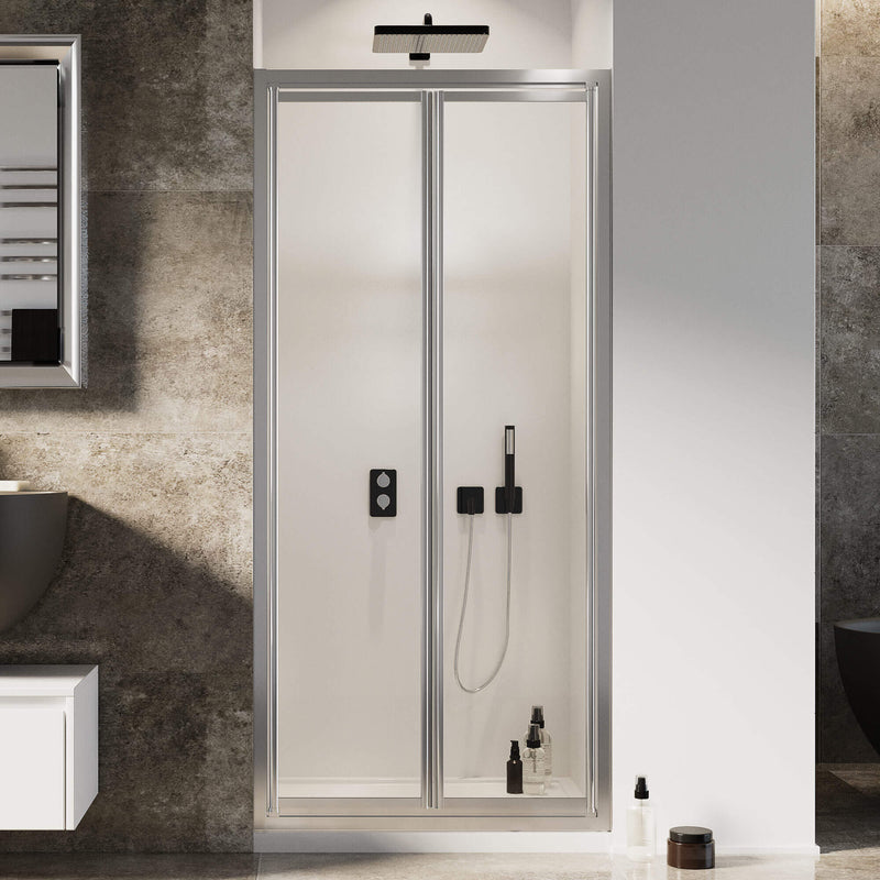 Porta Doccia 2 Ante Battenti in Cristallo Trasparente 4mm H185 Fosterberg Skagen Varie Misure