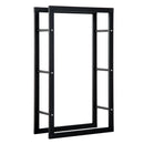 Portalegna Legnaia in Ferro 60x25x100 cm da Interno Max 100Kg  Nero
