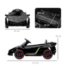 Macchina Elettrica per Bambini 12V con Licenza Lamborghini Veneno Nero