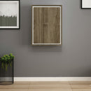 Scrivania da parete richiudibile 93x58x157 cm Mina noce e bianco