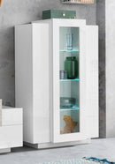 Vetrina 3 Ante 80x38x120,5 cm Coro Bianco Lucido/Bianco  