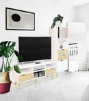 Mobile Sheldon 50x39x171 h cm in Legno Bianco