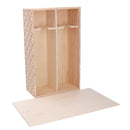 Portabottiglie legno due scomparti coperchio scorrevole cm 35x21xh10,5