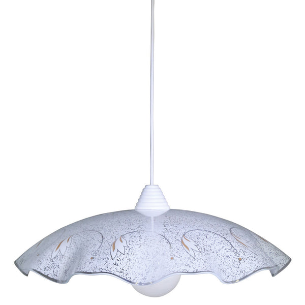 Suspension D45 1xE27 Cadre Blanc Plaque Verre Blanc E-Energy Camilla acquista