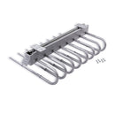 Porta Pantaloni Estraibile per Armadio Montaggio a Destra in Acciaio e Plastica Emuca Grigio Metallizzato