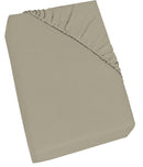 Lenzuolo Sotto con Angoli ed Elastico Tinta Unita Tortora