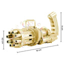 Pistola Bolle di Sapone Automatica Ba Batterie Bubble Gun Oro