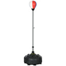 Punching Ball da Terra 147-165 cm con Base Riempibile e Ventose in PU e Plastica Nero      