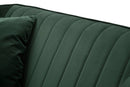 Divano Coalition 136x75x77 cm Legno Spugna e Poliestere Verde e Nero