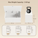 Cassapanca Contenitore Portascarpe 80x40x45 cm con Coperchio di Sicurezza e Fondoletto in Truciolato Bianco      