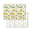 Tappeto Pieghevole per Bambini 180x150 cm Antiscivolo Double Face con Borsa Cloudy      