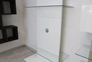 Mobile TV a Torre 2 Mensole in Vetro 104x50x169cm TFT  Primo Bianco Lucido