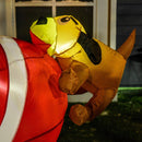 Babbo Natale con Albero Gonfiabile 190x100x210 cm con Luci a LED 