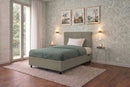 Letto 1 Piazza e Mezza Contenitore Imbottito Similpelle Cappuccino Boxmax Testata Square Varie Misure
