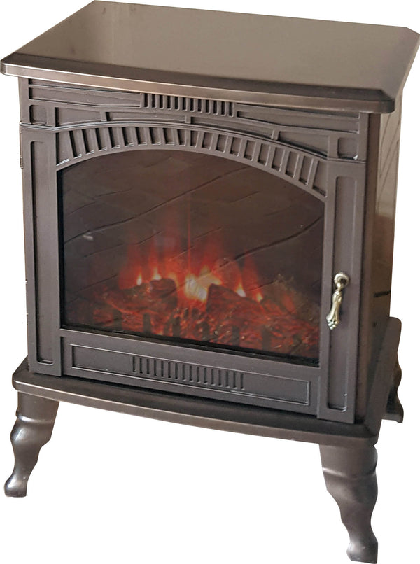Poêle à Plancher Électrique Effet Flamme 2000W Vannini Revè Bronze sconto
