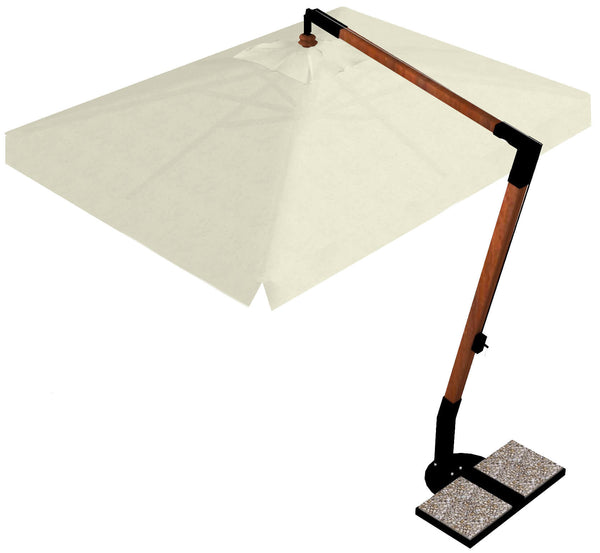 sconto Parasol de Jardin Décentralisé 3x4m en Bois Acrylique Housse avec Balza Danieli Tokyo Ecru
