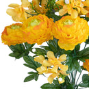 Set 2 Bouquet Artificiale Ranuncoli/Orchidea Artificiali X 18 50 cm 