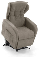 Poltrona Alzapersona Elettrica 2 Motori 75x108x85 cm con Ruote in Tessuto Dispositivo Medico 1 Rosso 