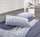Ensemble de draps en coton dessus et dessous et taies d'oreiller bleu clair Cober Fioretto différentes tailles