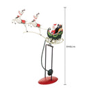 Statuina Babbo Natale con Slitta 48 cm in Metallo