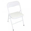 Sedia da Giardino Pieghevole Slim 44x45x79 h cm in Acciaio Bianca Lucida