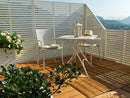 Pannello Frangivista da Giardino 180x87H cm Delux in Legno Laccato Bianco